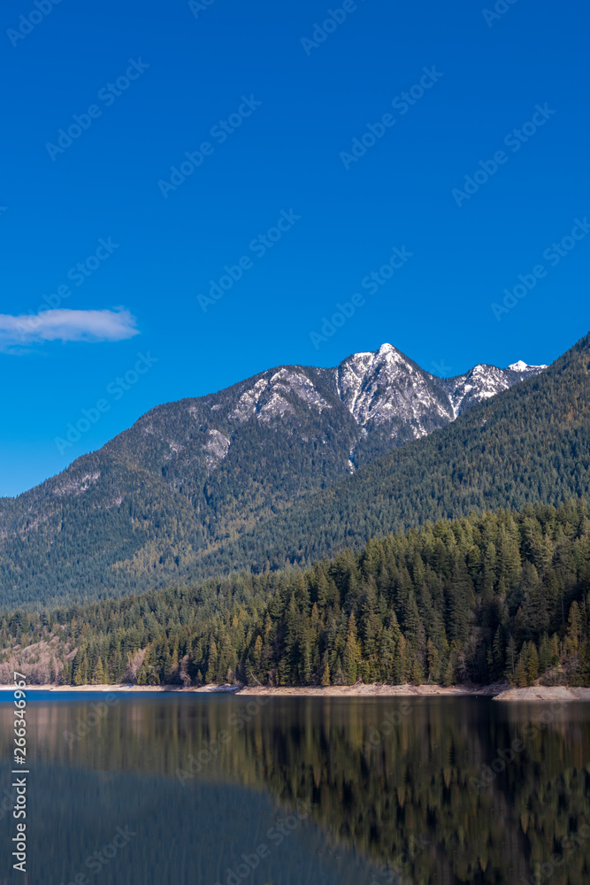 Mountain Lake with Blue Sky in British Columbia, Canada. Mountain Lake with Blue Sky in British Columbia, Canada.