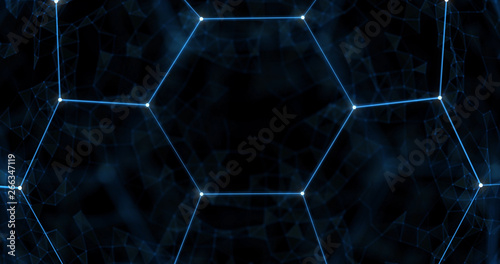 Holographic football background. Abstract sport image. Soccer ball network structure. Digital computer image. Generative picture. 3D illustration, 3D rendering