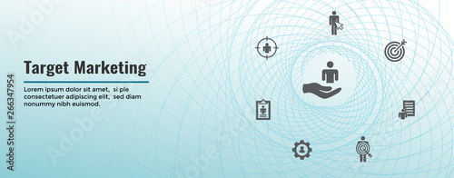Target Marketing Icon Set and Web Header Banner