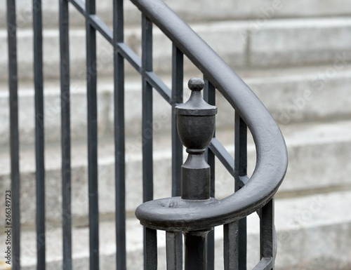 Iron Finial and Handrail Volute,  Detail