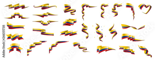 Colombia flag  vector illustration on a white background
