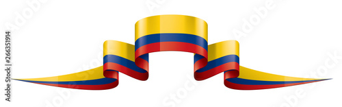 Colombia flag, vector illustration on a white background