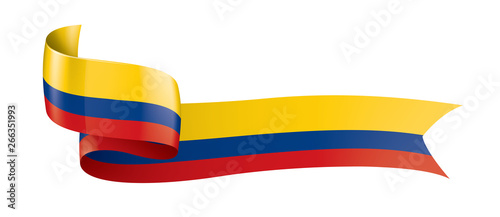 Colombia flag, vector illustration on a white background