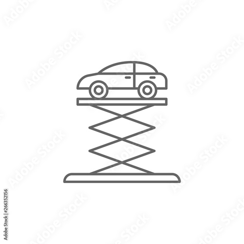 Car lift icon. Element of auto service icon. Thin line icon for website design and development, app development. Premium icon