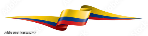 Colombia flag, vector illustration on a white background