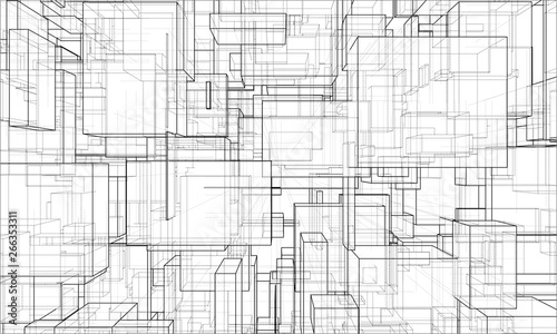 Vector abstract boxes background