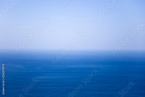 Horizontal line of calm sea on the day light