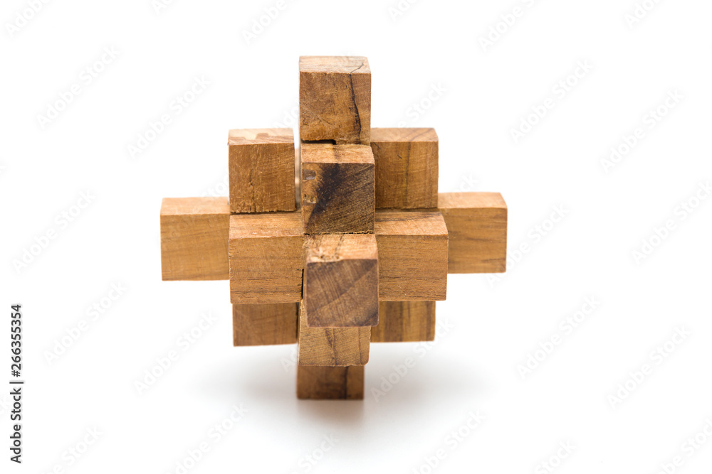 Wooden blocks puzzle toy