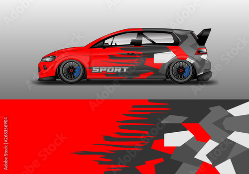 Car wrap design abstract strip and background for Car wrap and vinyl sticker 