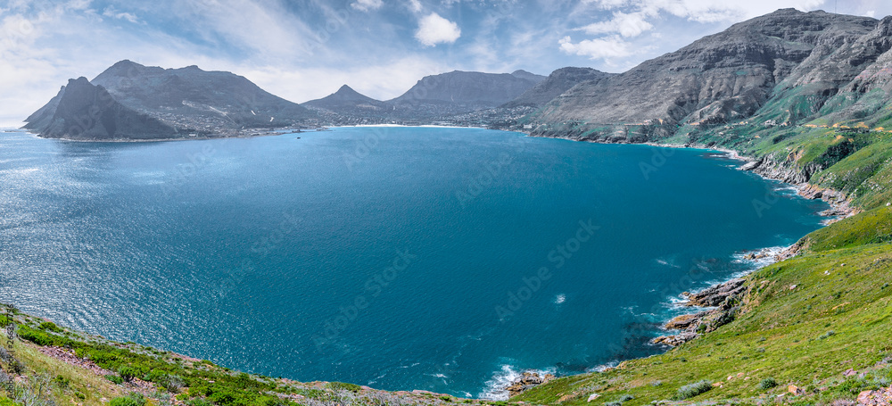 Panorama of Hout Bay, Cape town ,South Africa from Chapmans peak drive