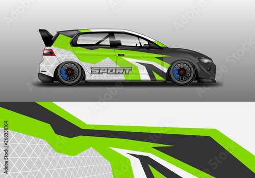 Car wrap graphic vector. Abstract stripe racing background kit designs for wrap vehicle, race car, rally, adventure and livery