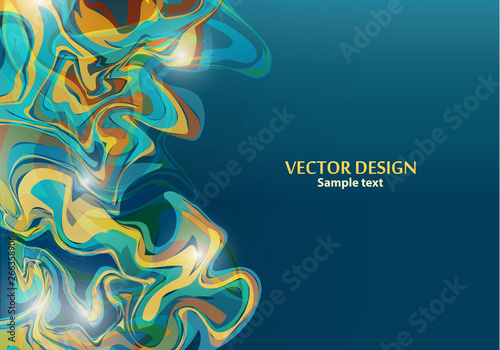 Template design for presentation, cover, flyer, banner with wavy stripes in modern style. Abstract backgrounds with distortion of geometric shapes.