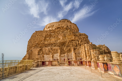 Northern Palace. The ancient fortification Masada in Israel. Masada National Park in the Dead Sea region of Israel.