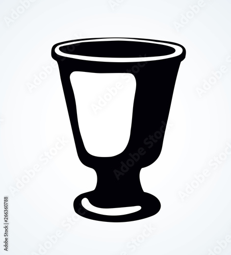 Ancient cup. Vector drawing