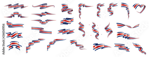 Costa Rica flag, vector illustration on a white background