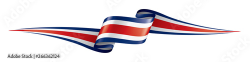 Costa Rica flag, vector illustration on a white background