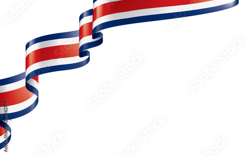 Costa Rica flag, vector illustration on a white background