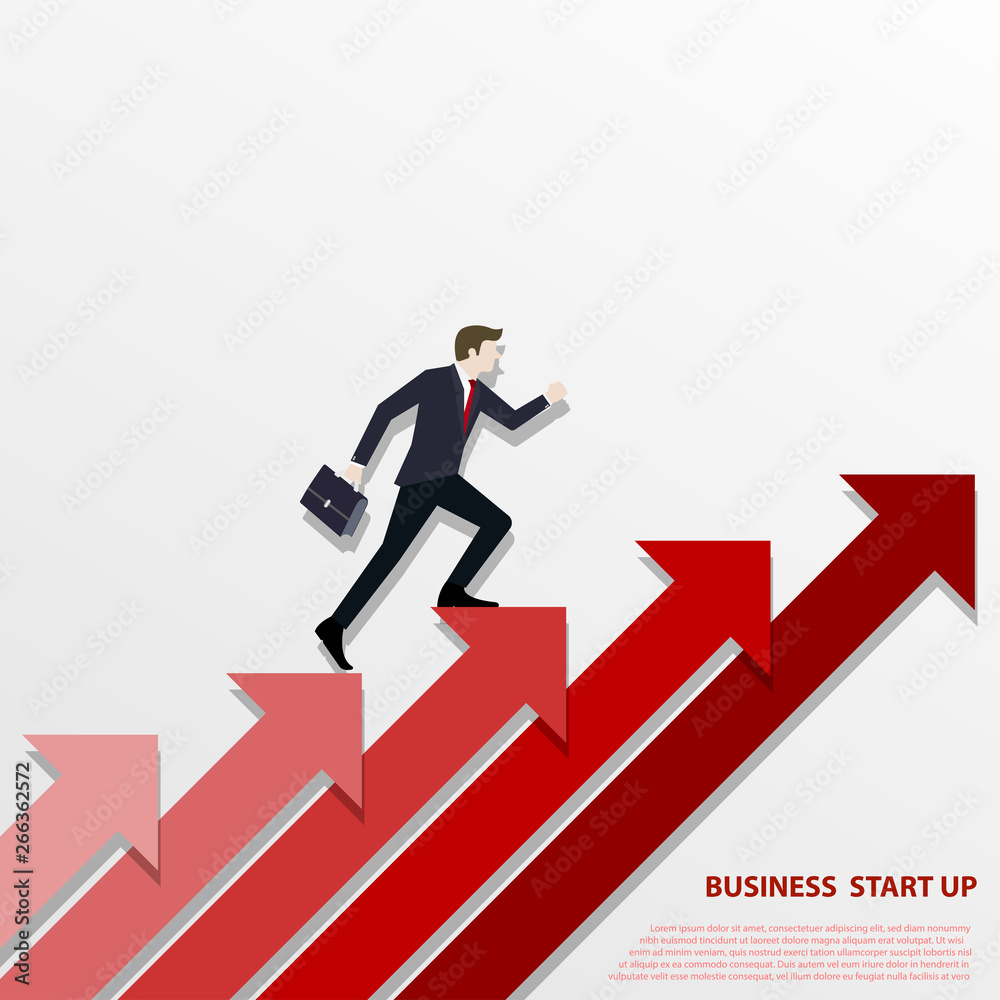 businessman-walking-up-on-red-arrow-stock-vector-adobe-stock