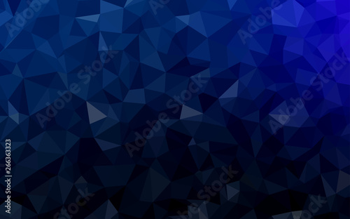 Dark BLUE vector triangle mosaic texture.
