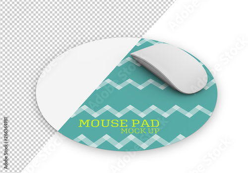 Download Round Mouse Pad With Mouse Mockup Stock Template Adobe Stock