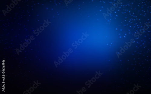 Dark BLUE vector background with astronomical stars.