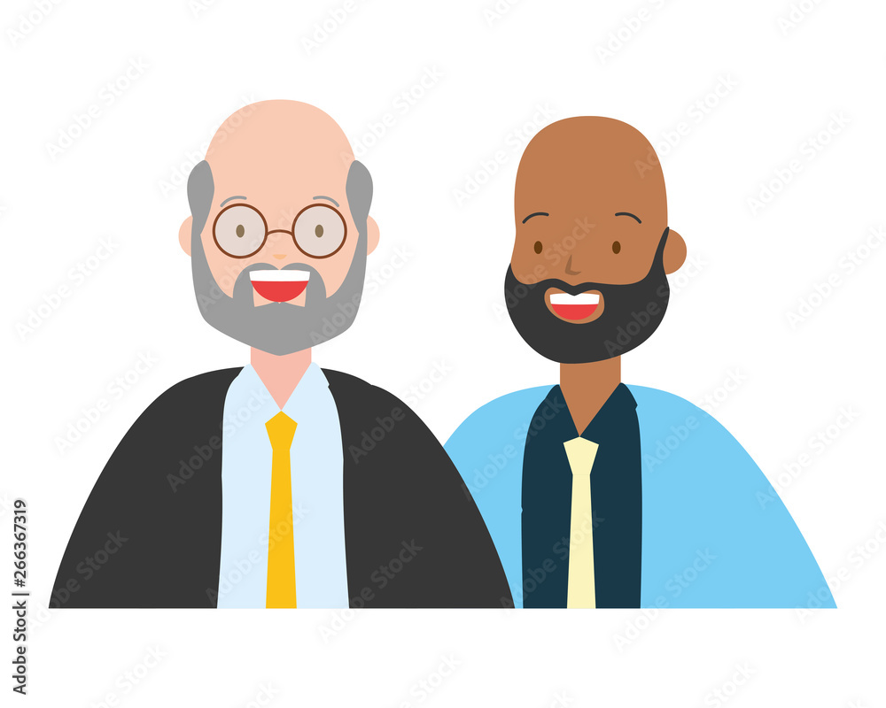 two men diversity characters