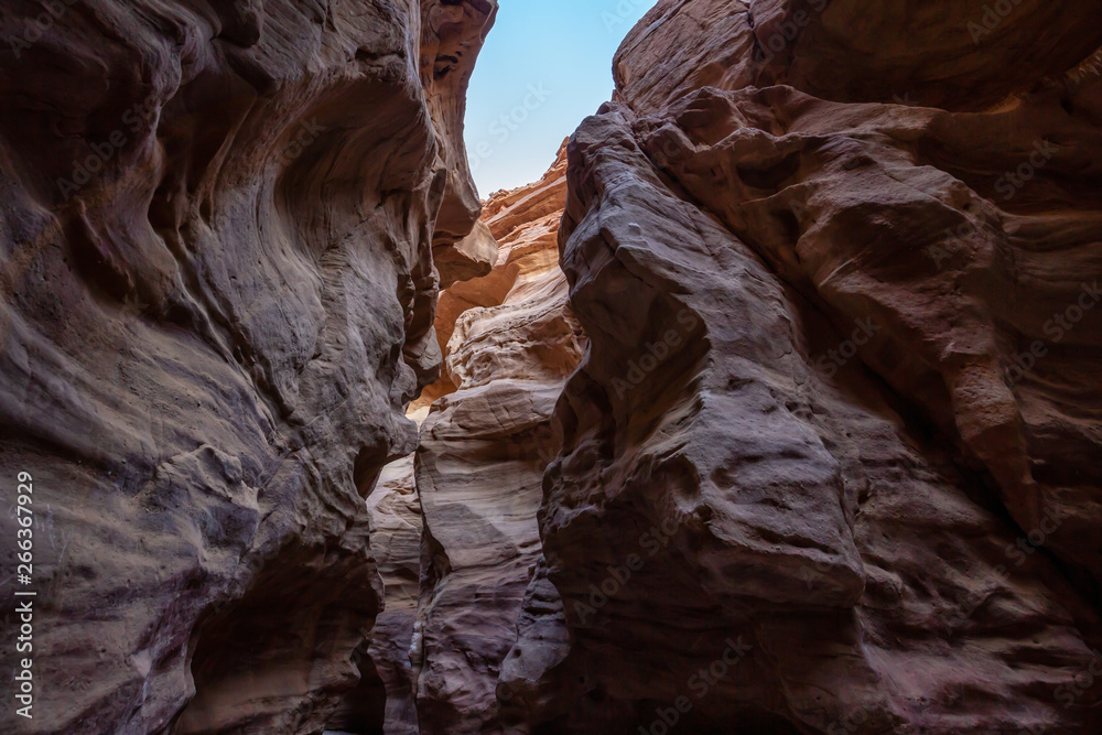 Beautiful landscape view of the Red Canyon in Eilat, Israel. Taken during a sunny sunrise. Beautiful landscape view of the Red Canyon in Eilat, Israel. Taken during a sunny sunrise.
