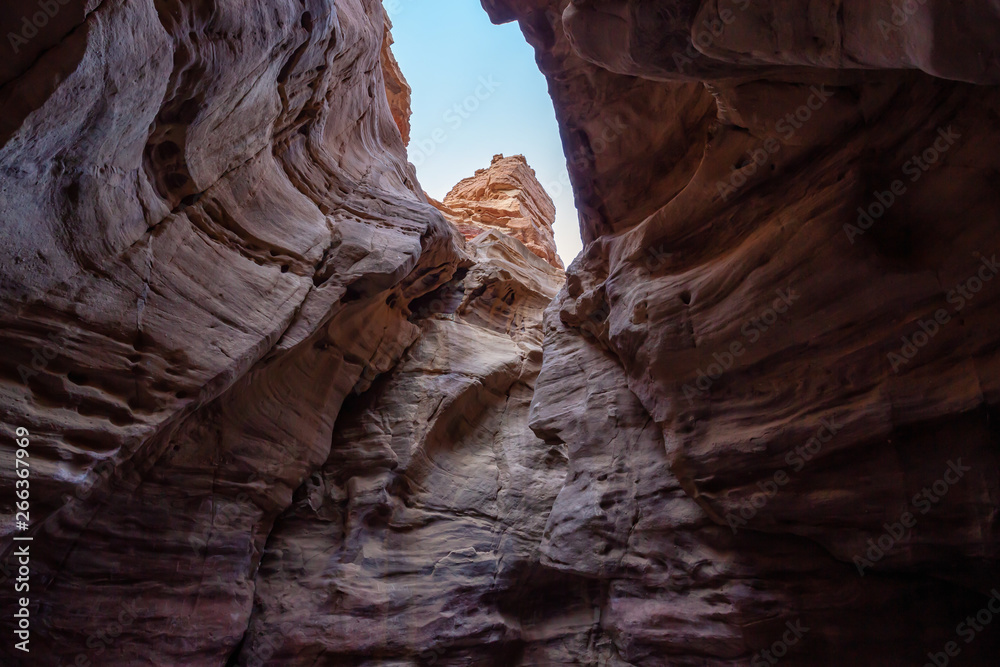 Beautiful landscape view of the Red Canyon in Eilat, Israel. Taken during a sunny sunrise. Beautiful landscape view of the Red Canyon in Eilat, Israel. Taken during a sunny sunrise.