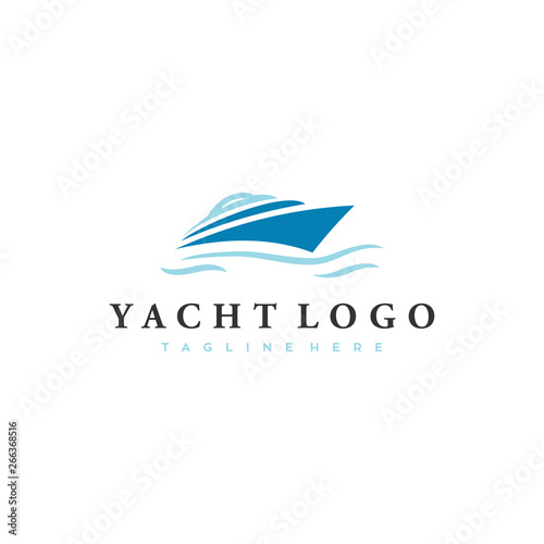 yacht vector logo design