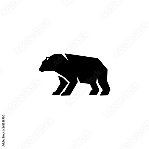 bear silhouette vector logo design