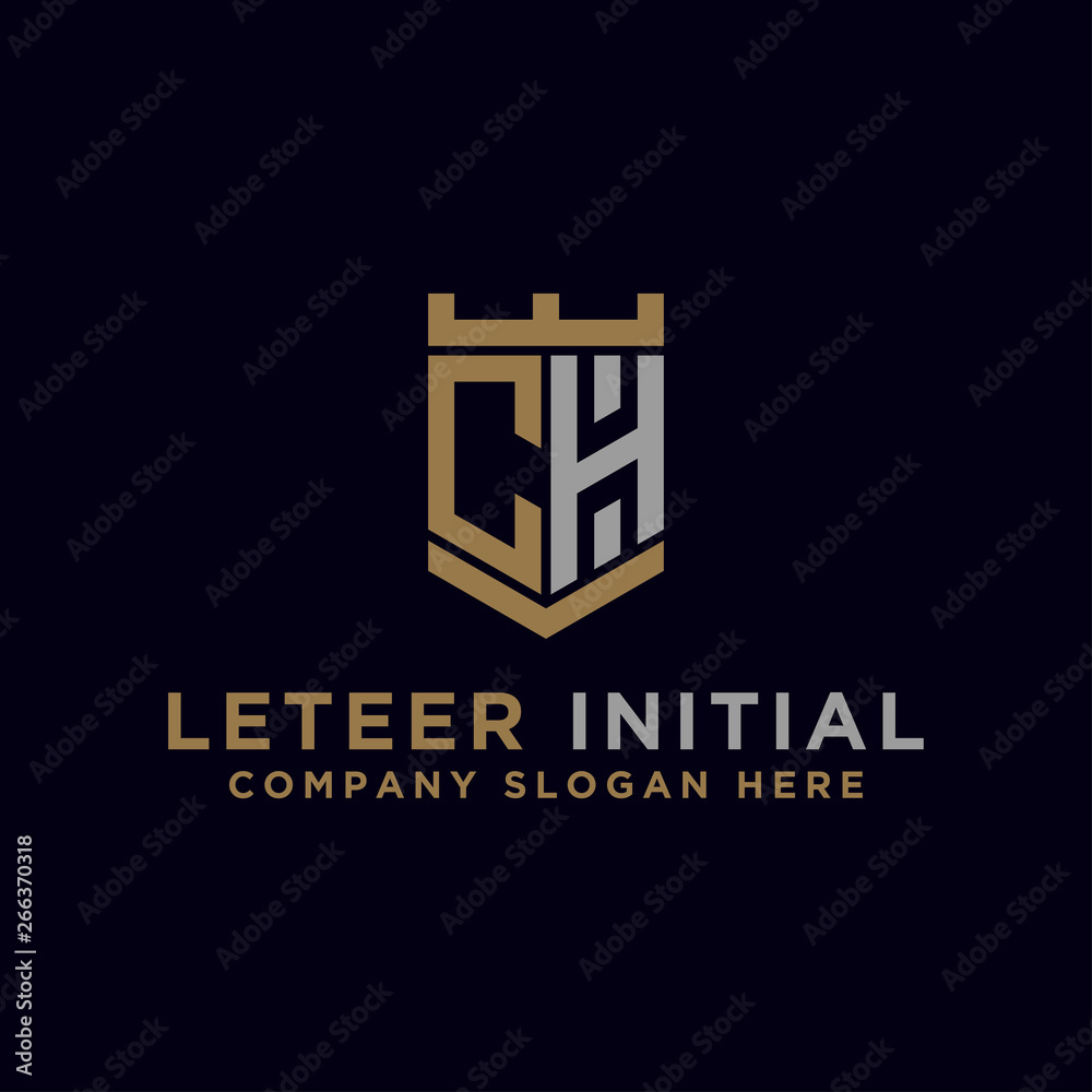 CH letters Initial icons / Monogram.- Vector inspiration logo design - Vector CH letters Initial icons / Monogram.- Vector inspiration logo design - Vector