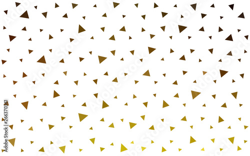 Dark Yellow vector polygon abstract layout.