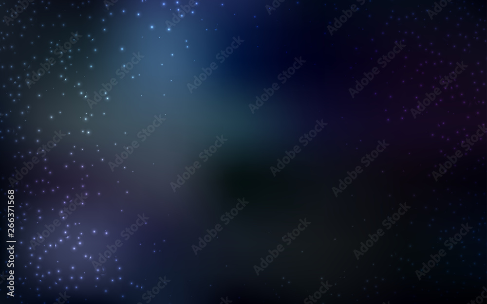 Dark BLUE vector texture with milky way stars. Dark BLUE vector texture with milky way stars.