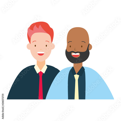 two men diversity characters