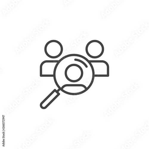 Recruitment concept linear icon
