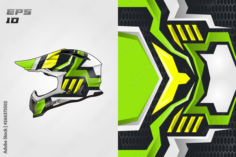Helmet wrap vector motor design, livery background Eps 10 Helmet wrap vector motor design, livery background Eps 10