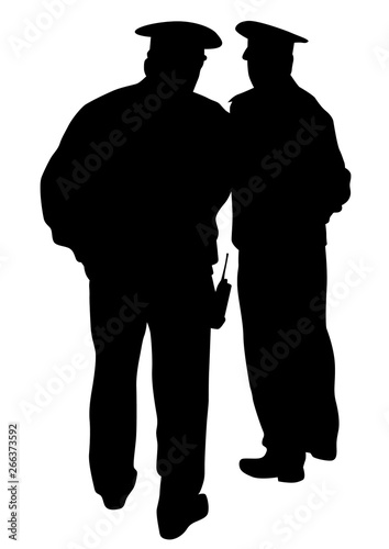 People of special police force on white background