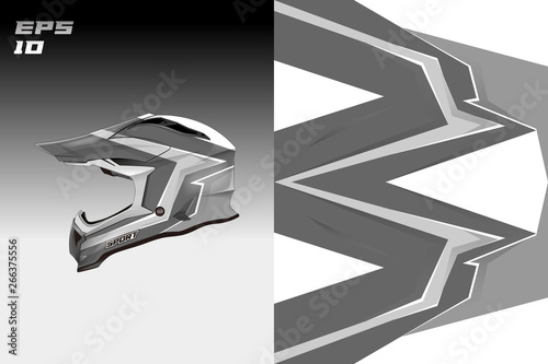 Helmet wrap vector motor design, livery background Eps 10