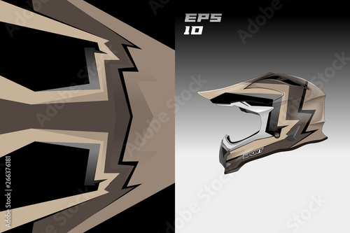 Helmet wrap vector motor design, livery background Eps 10
