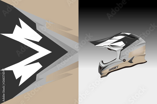 Helmet wrap vector motor design, livery background Eps 10