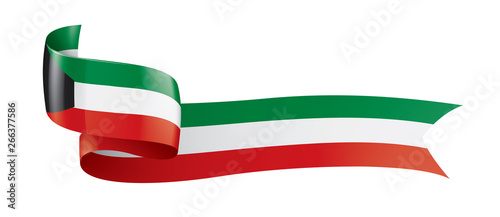 Kuwait flag, vector illustration on a white background