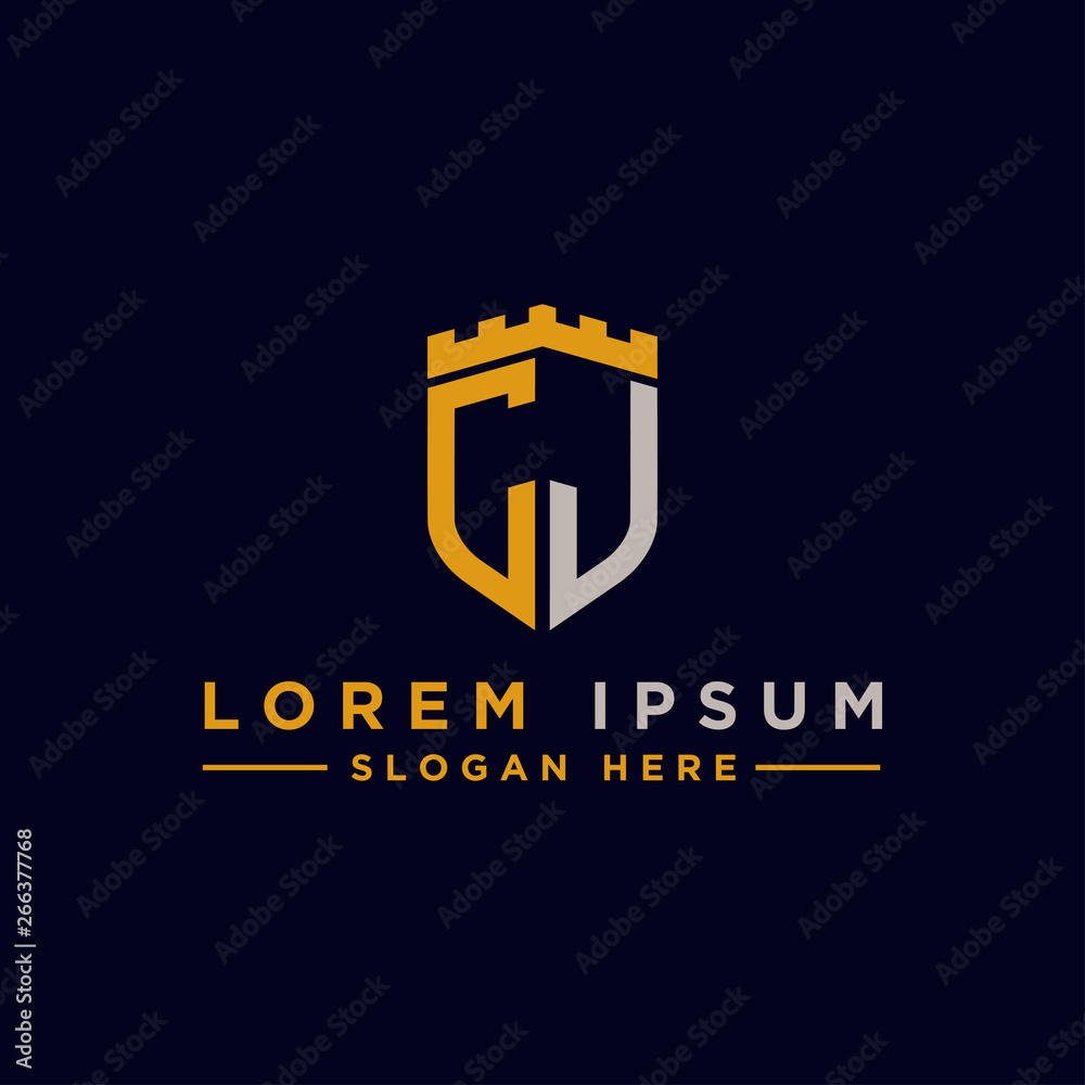 CJ Design logo letter, linear style business logo design. - Vector CJ Design logo letter, linear style business logo design. - Vector