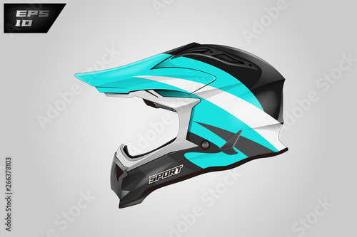 Helmet wrap vector motor design, livery background Eps 10