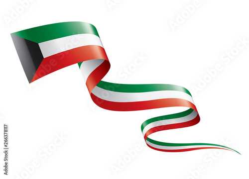 Kuwait flag, vector illustration on a white background