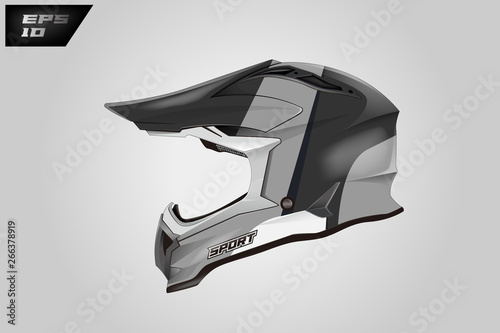 Helmet wrap motorcycle design vector . Eps 10