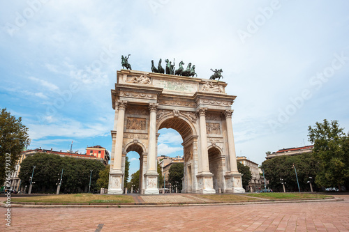 Arch of Peace, or Arco della Pace, city gate in the centre of the Old Town of Milan