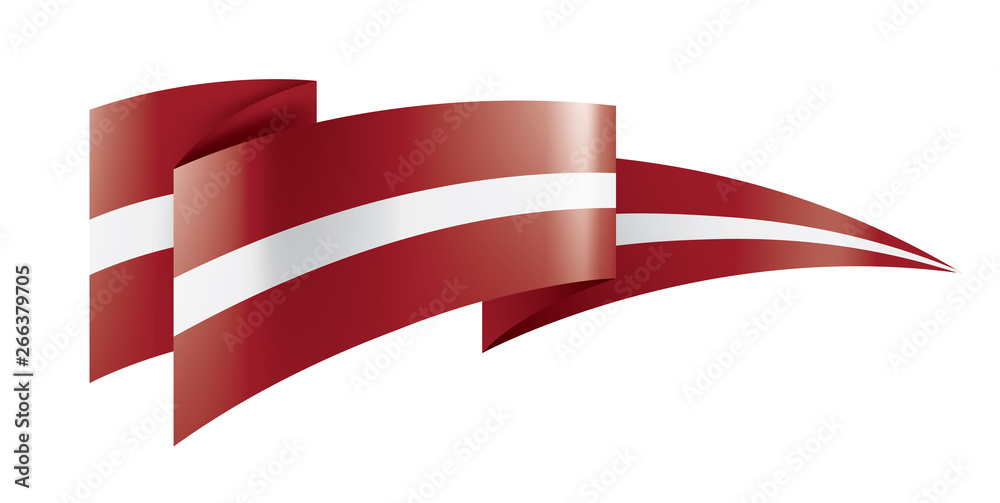 Latvia flag, vector illustration on a white background Latvia flag, vector illustration on a white background