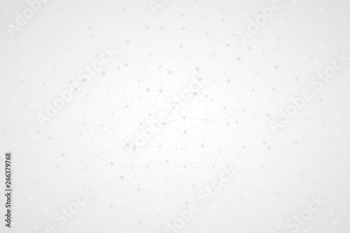 Abstract Bright Simple Technology Background In Ultra High Definition Quality. Technological Polygonal Wallpaper With Connection Structure. Futuristic Artificial Intelligence