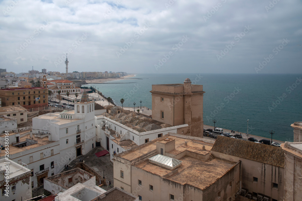 vistas de la ciudad de Cádiz, Andalucía
