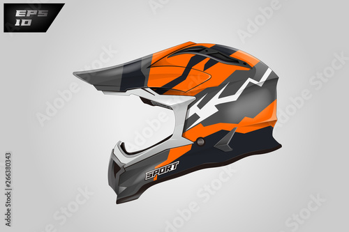 Helmet wrap motorcycle design vector . Eps 10